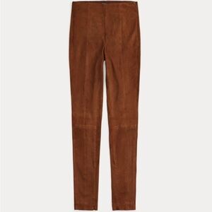 Polo by Ralph Lauren womens lambskin suede  leggings in Brown